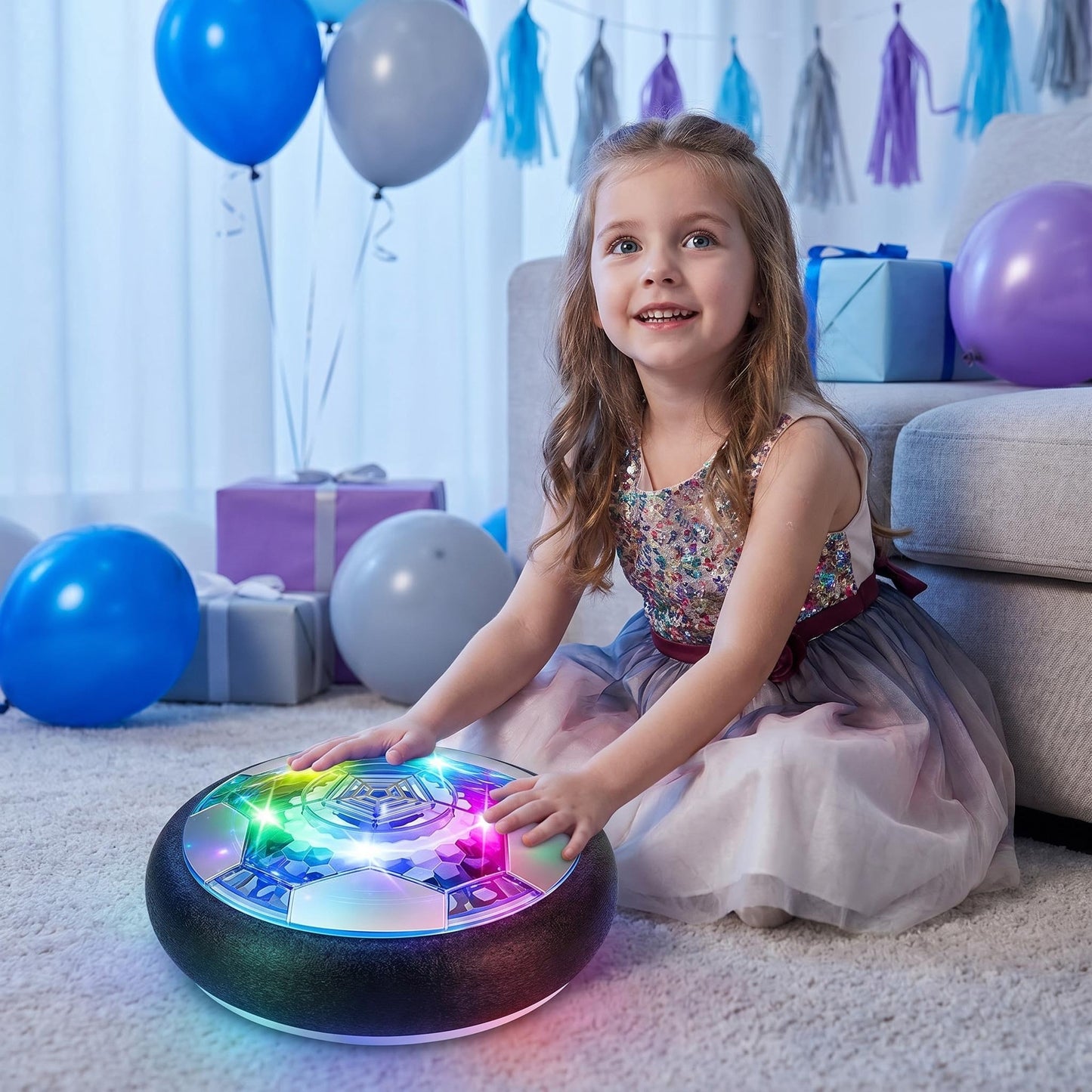 😍 Hover Fotbalový Míč s LED Světly – plovoucí & bezpečný pro děti! ⚽