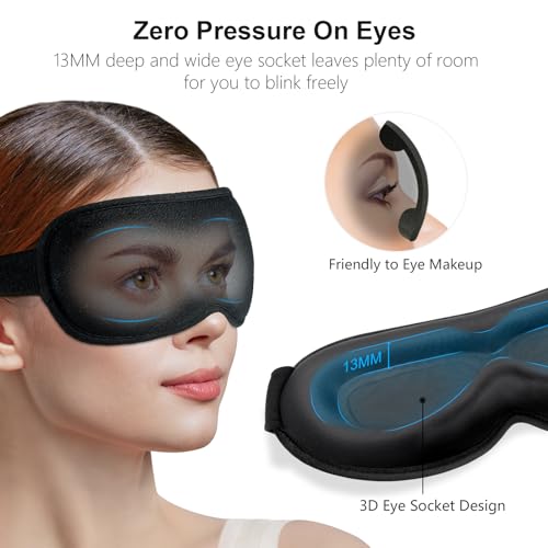 🌙 3D Spací maska s úplným zatemněním 2026 – měkká, bez tlaku a pro hluboký spánek