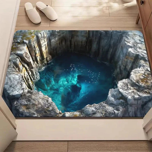 3D stereoskopická podlahová rohož z křišťálového sametu