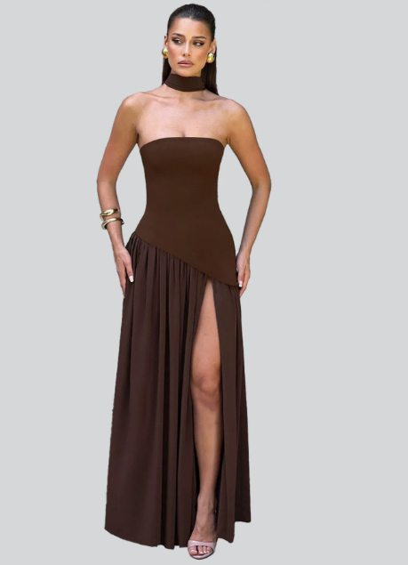 👗 Elegantní dlouhé šaty s rozparkem – dokonalý look pro zvláštní příležitosti! ✨