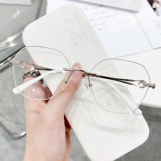 👓 Stylové bezrámové brýle s diamantovým leskem proti modrému světlu! ✨