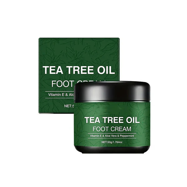 🦶 Zklidňující krém na nohy s aloe vera, tea tree a mátou – hydratace, chlad a úleva