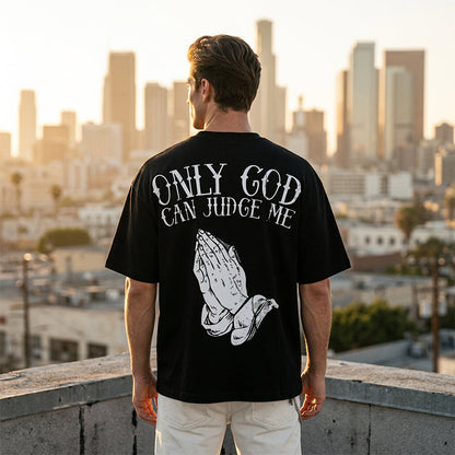 👕 Pánské tričko s motivem Modlících se rukou – výrazný a stylový design 🖤