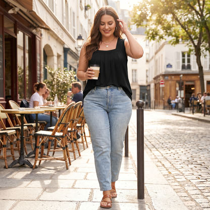 🌸 Bohémské květinové tričko se čtvercovým výstřihem – letní styl a pohodlí! ☀️