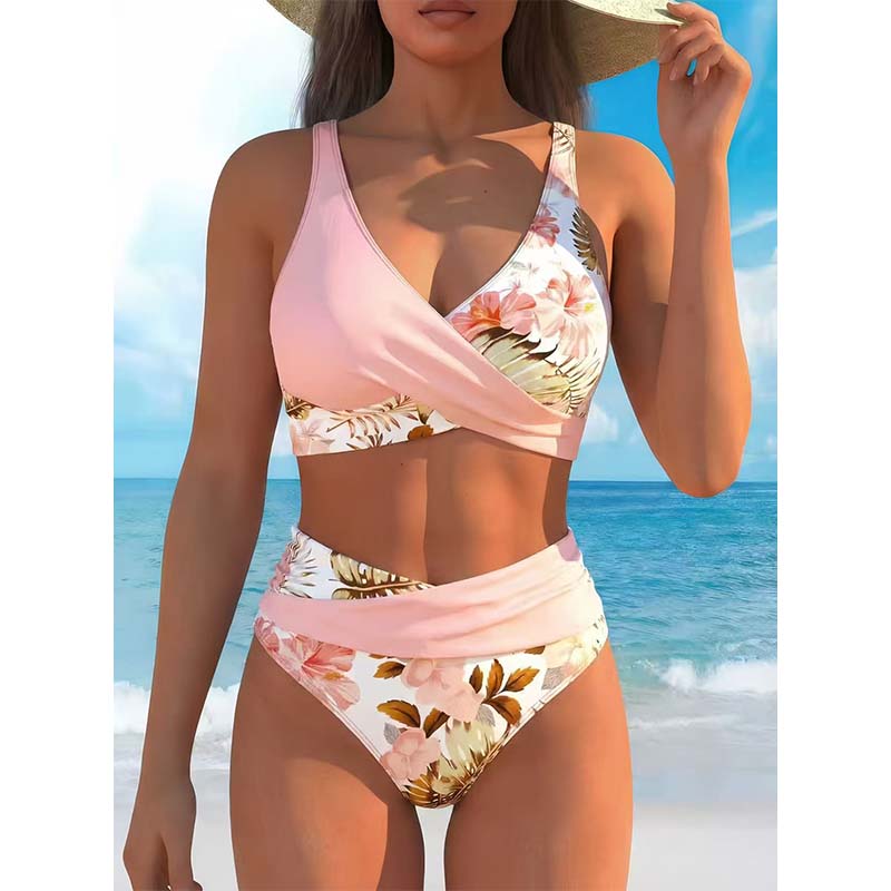 🌸 Bikiny s vysokým pasem a květinovým vzorem: Zdůrazněte svou postavu – Skladem! 👙