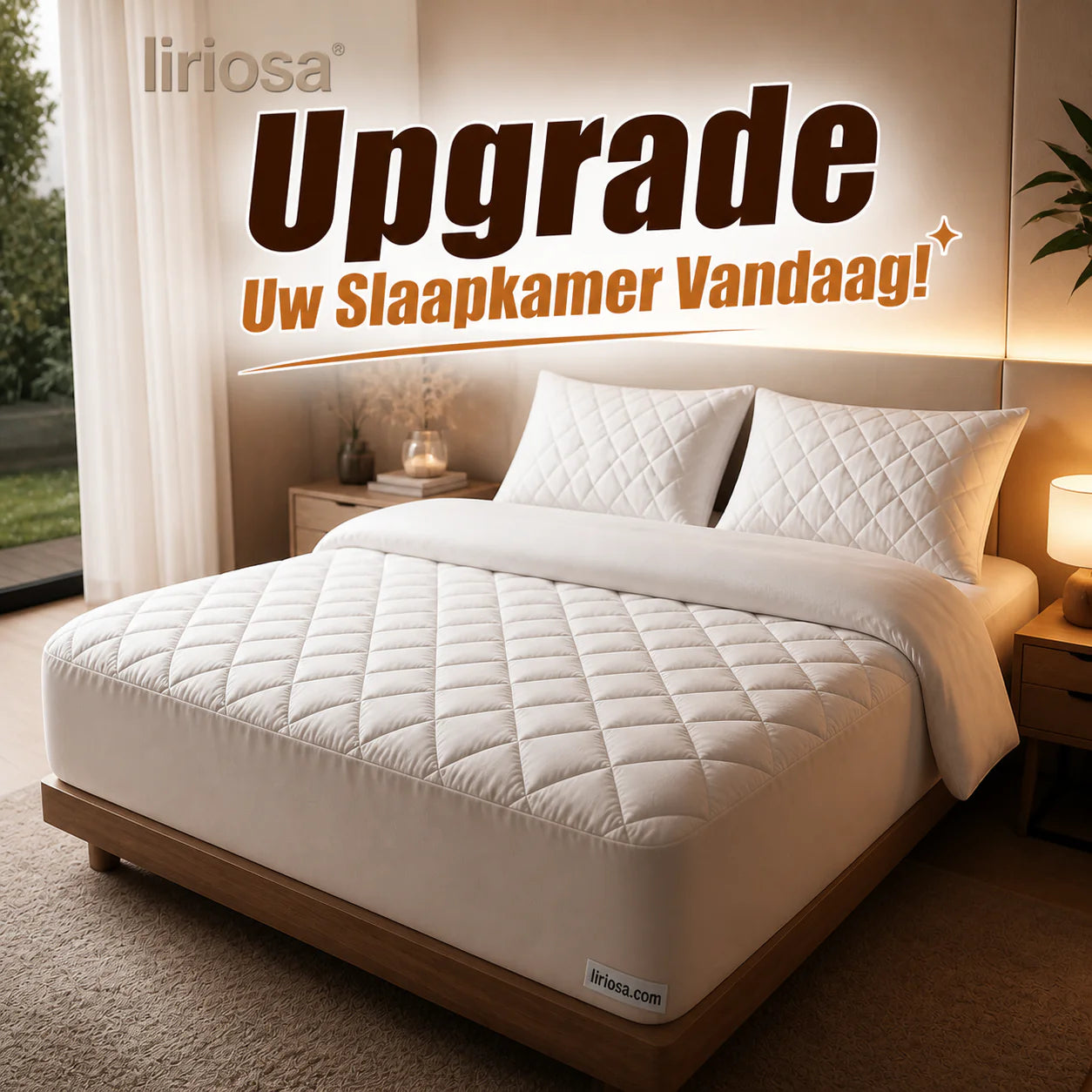 Sada voděodolných prošívaných chráničů matrace a povlaků na polštáře