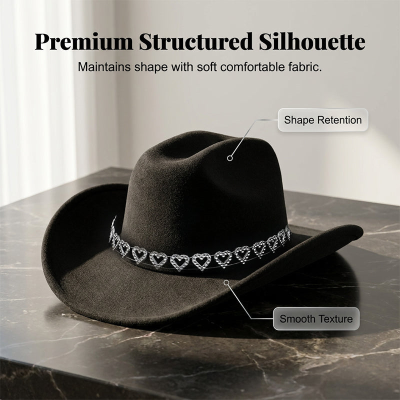 🤠 Kovbojský klobouk se srdíčky – western chic styl!