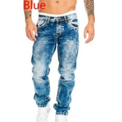 👖 Pánské kreativní volné džíny s vintage efektem – pohodlí + streetwear styl