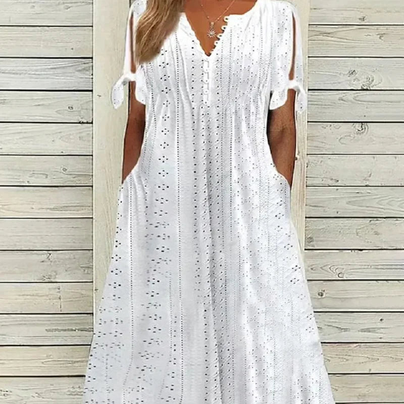 🥰Elegantní dámské šaty s výstřihem do V