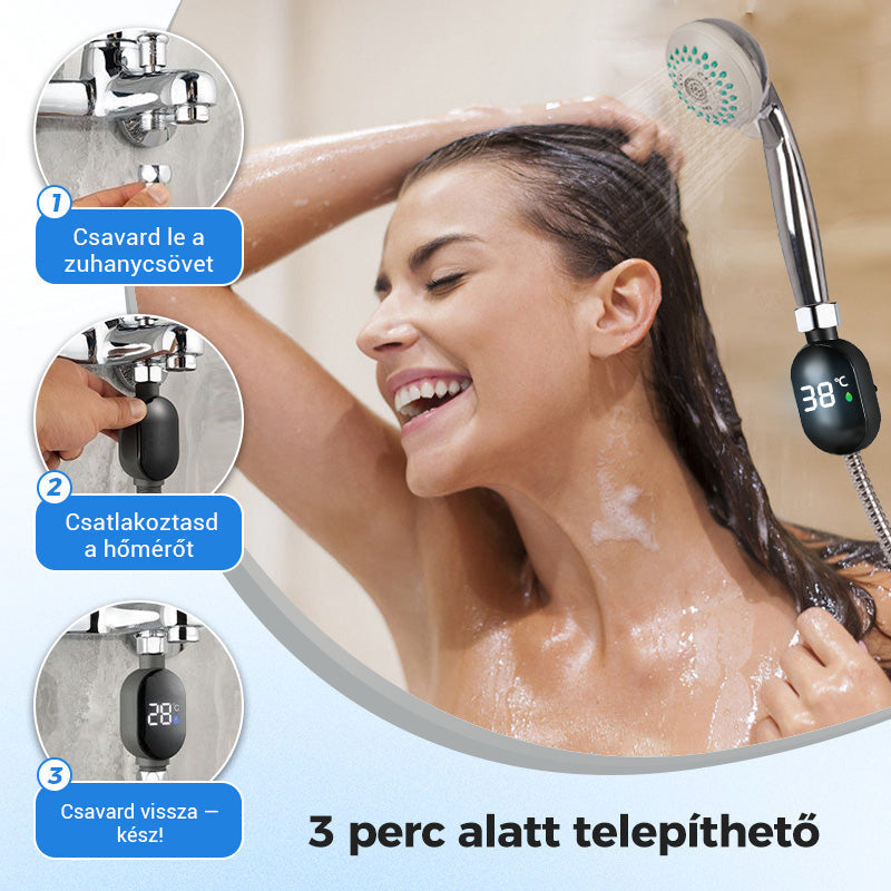 🚿 Displej teploty ve sprše – bezpečné koupání pro děti i seniory！