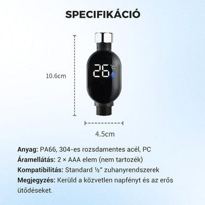 🚿 Displej teploty ve sprše – bezpečné koupání pro děti i seniory！
