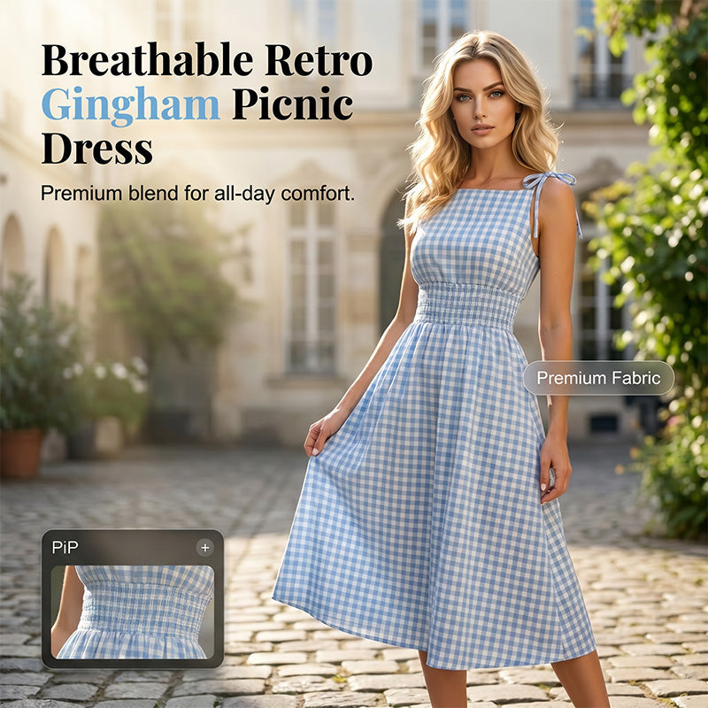 👗 Retro maxišaty s kostkovaným vzorem – letní elegance a pohodlí! ✨