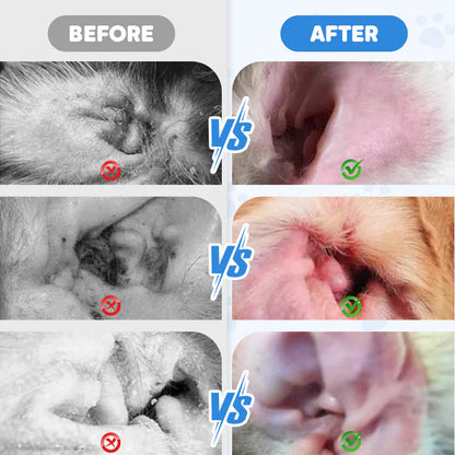 🐱🐶Čistič uší pro zvířata – Omezuje množení bakterií