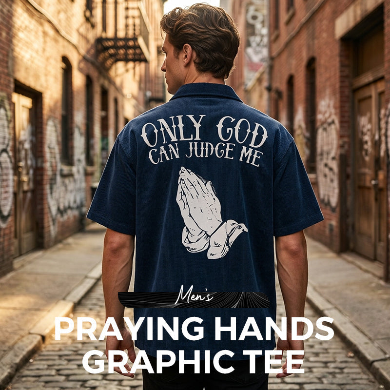 👕 Pánské tričko s motivem Modlících se rukou – výrazný a stylový design 🖤