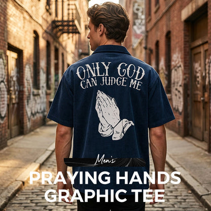 👕 Pánské tričko s motivem Modlících se rukou – výrazný a stylový design 🖤