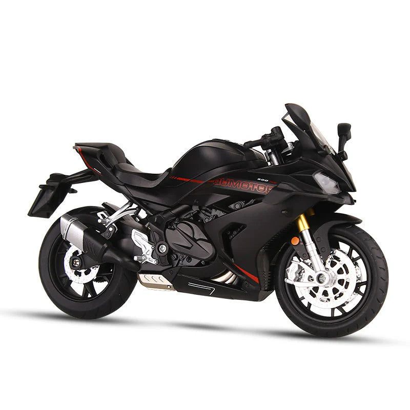 🌟 Model motocyklu v měřítku 1:12 – Interaktivní světla a zvuky! 🏍️