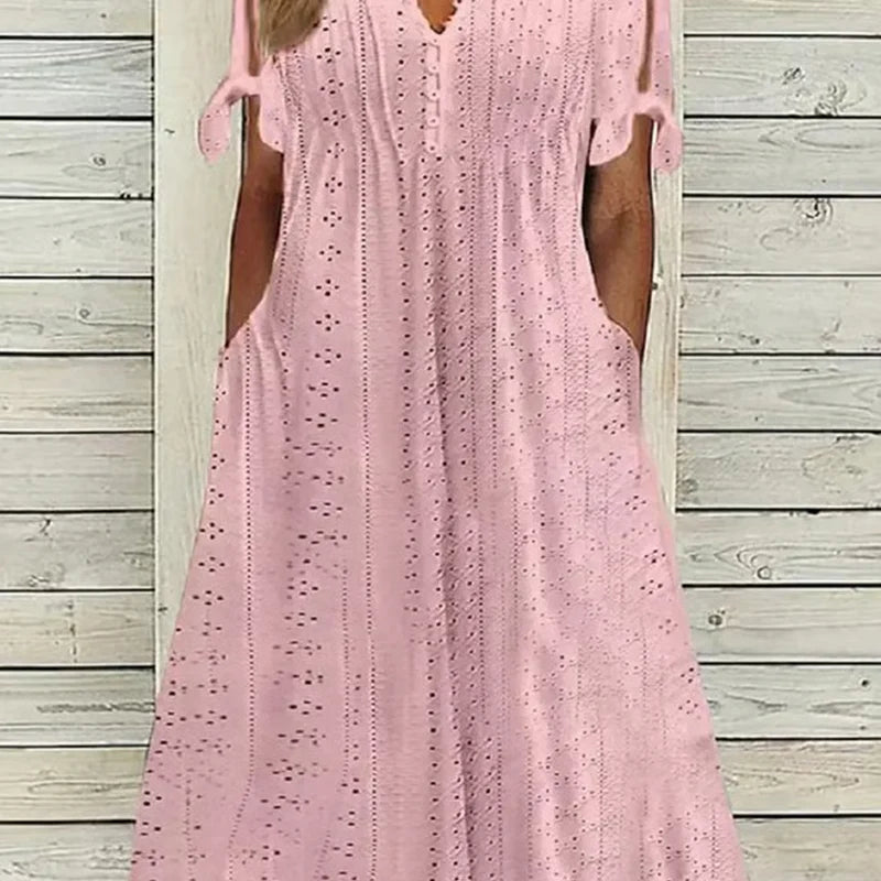 🥰Elegantní dámské šaty s výstřihem do V