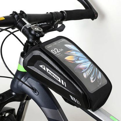Voděodolná cyklistická taška – velká kapacita, průhledné okénko z TPU a ideální pro mobilní telefon