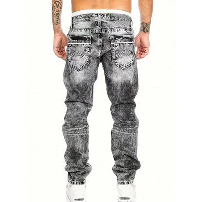 👖 Pánské kreativní volné džíny s vintage efektem – pohodlí + streetwear styl
