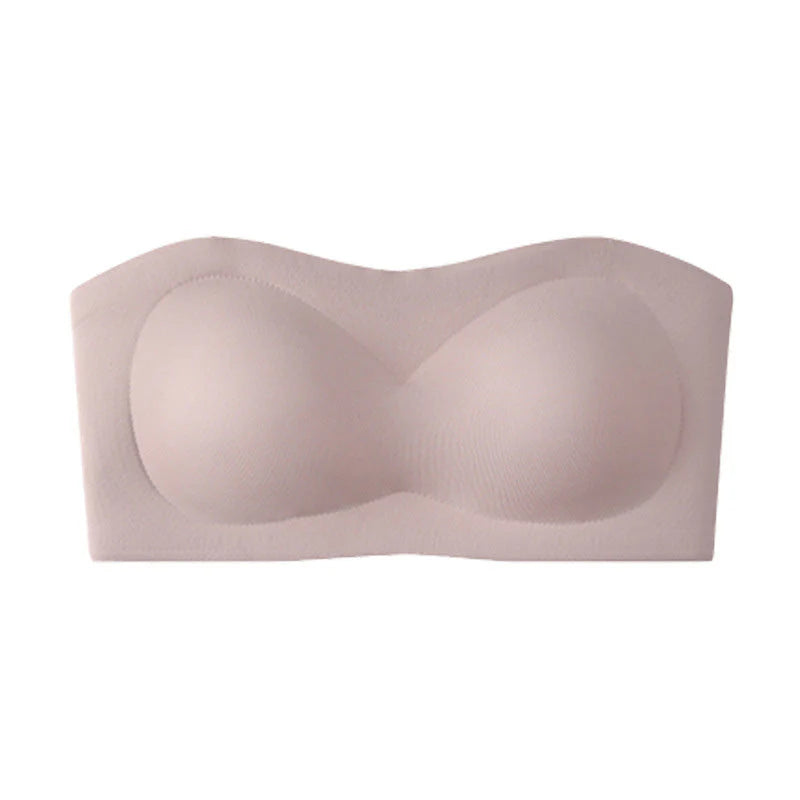 💞Dámské podprsenky bez ramínek, push-up bandeau podprsenky, neklouzavé bezkosticové podprsenky s výztuží, bezešvé pohodlné trubkové podprsenky