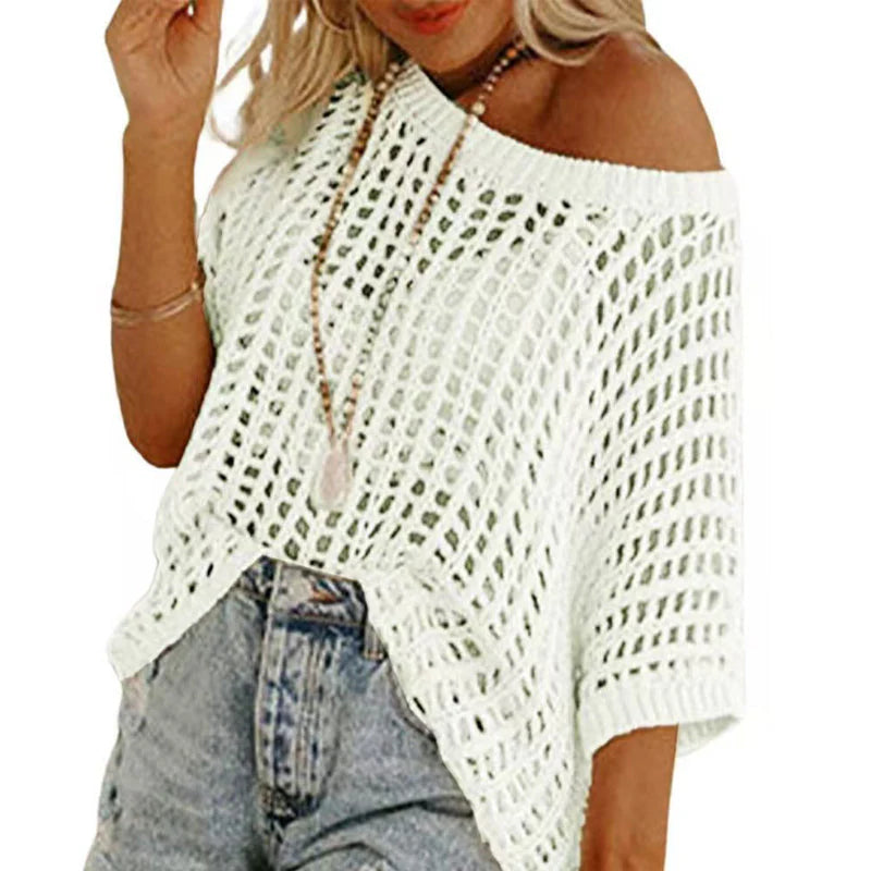 👚 Letné háčkované tričko s V-výstrihom – dýcha s tebou aj v horúčavách! 🌞