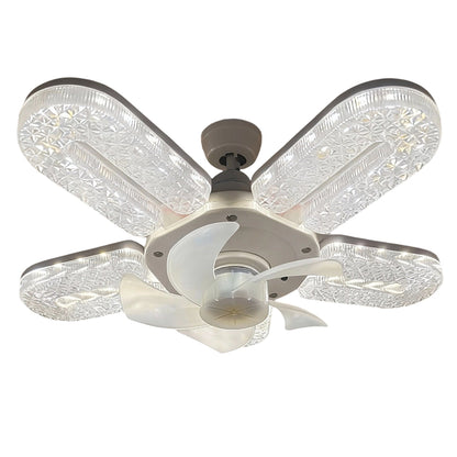 🪭✨LED ventilátorová lampa s 5 lopatkami a krystalovým efektem