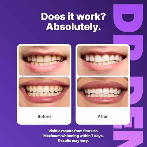 🦷Fialové bělící proužky na zuby proti zažloutnutí zubů – ústní čisticí gel pro zářivý úsměv s dlouhotrvajícím účinkem