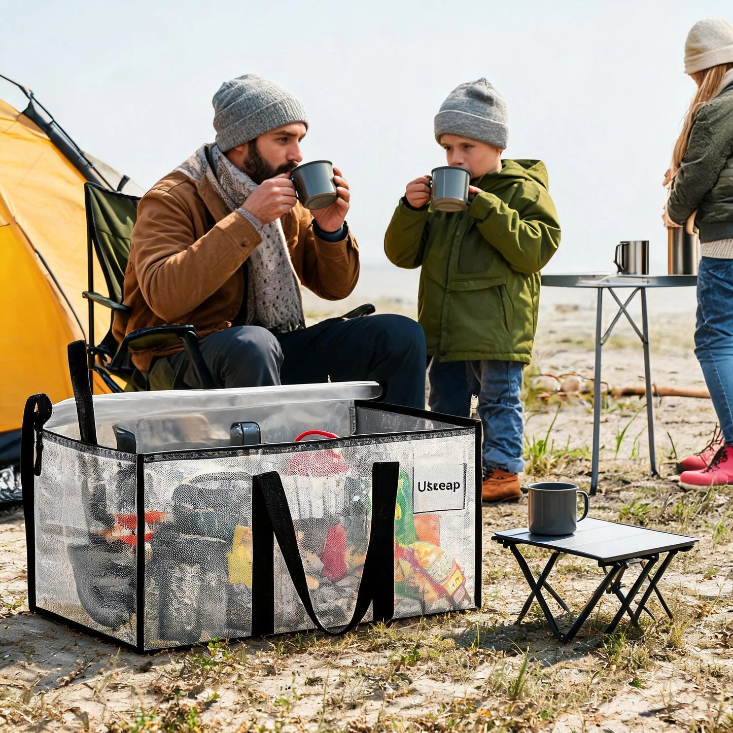 🎁 Úložná krabice z průhledné látky | Skládací úložné řešení do šatníku