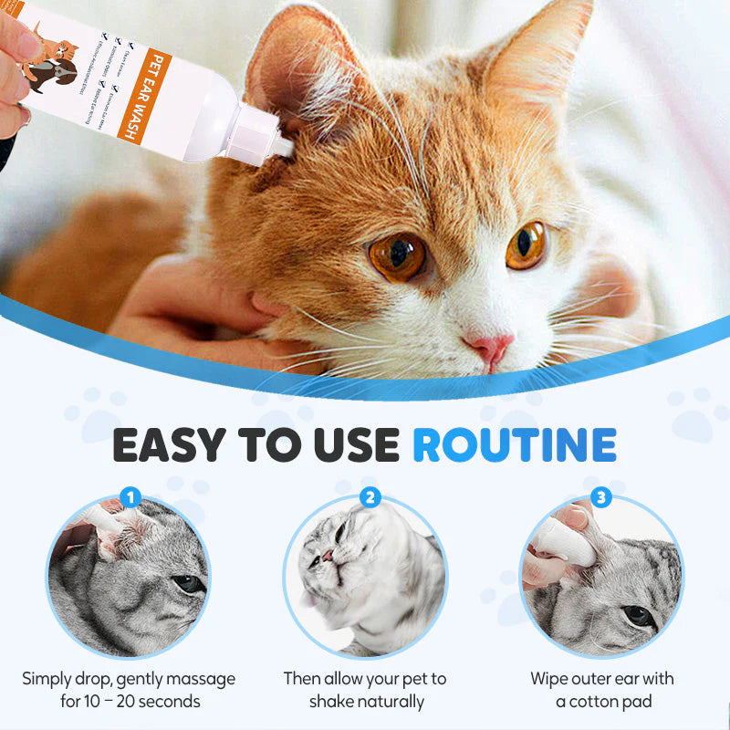 🐱🐶Čistič uší pro zvířata – Omezuje množení bakterií