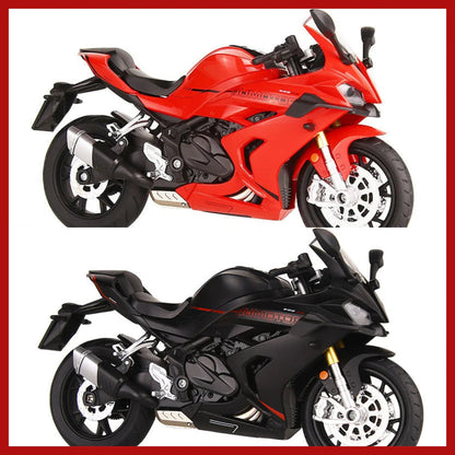 🌟 Model motocyklu v měřítku 1:12 – Interaktivní světla a zvuky! 🏍️