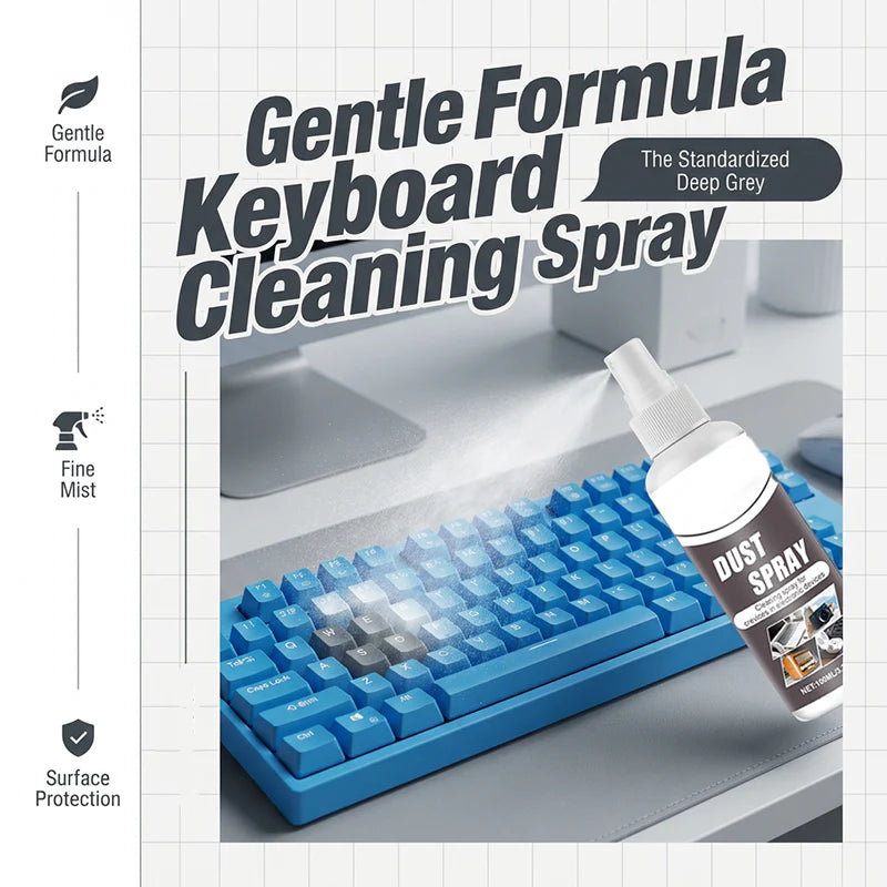 🧼 Udržujte svou klávesnici v dokonalé čistotě – Čisticí sprej s jemným složením pro klávesnice, s jemnou mlhou – vrácení peněz 💻