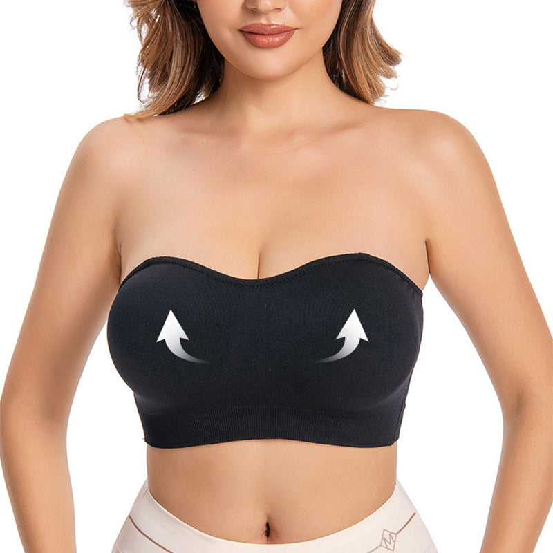 🌸 Bezdrátová bandeau podprsenka s odnímatelnými ramínky – maximální pohodlí! 🦋
