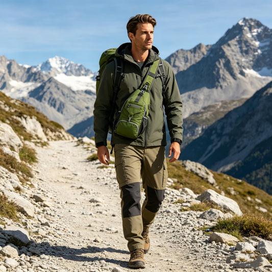 🧳✨ Pánská outdoorová crossbody taška – mnoho kapes a maximální praktičnost
