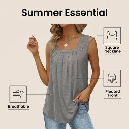 🌸 Bohémské květinové tričko se čtvercovým výstřihem – letní styl a pohodlí! ☀️