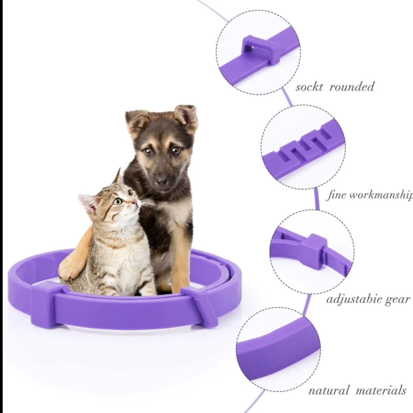 🐶🐱Voděodolný nastavitelný obojek Pacify pro uklidnění zvířat, zmírnění úzkosti a snížení stresu u psů a koček