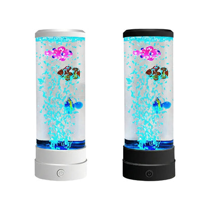 😍 LED Lampička s Bublinkami a Rybkami – 7 barev & dálkové ovládání! 🐠