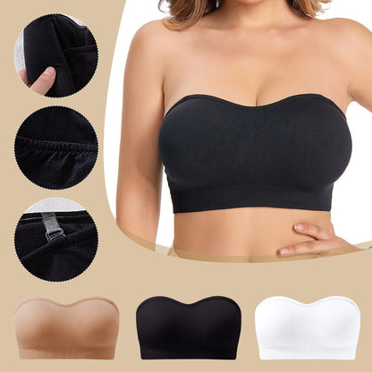 🌸 Bezdrátová bandeau podprsenka s odnímatelnými ramínky – maximální pohodlí! 🦋