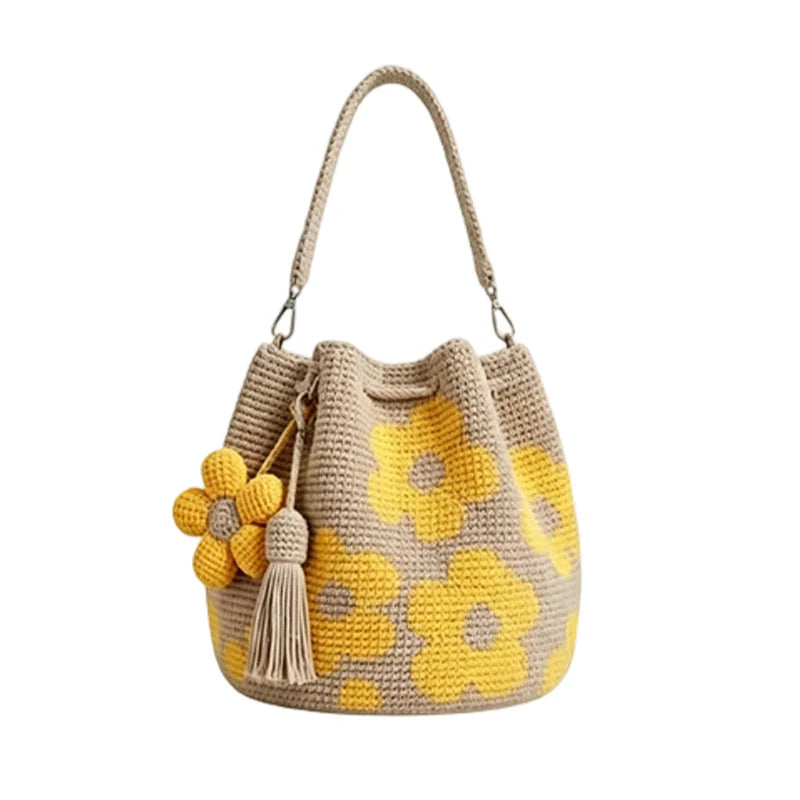 🌼 Háčkovaná bucket taška – boho styl pro léto!