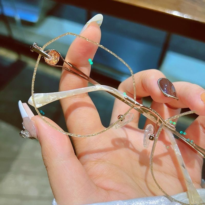 👓 Stylové bezrámové brýle s diamantovým leskem proti modrému světlu! ✨
