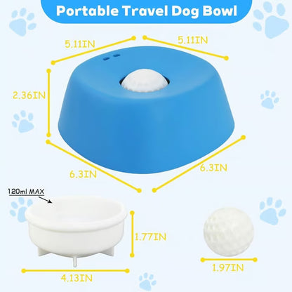 🔥Misky pro psy se systémem pomalého krmení na tekuté pamlsky, protiskluzové 【s zabavnou kuličkou uvnitř】 – miska na psí vývar