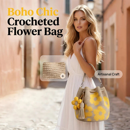 🌼 Háčkovaná bucket taška – boho styl pro léto!