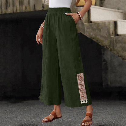 👖 Boho kalhoty se širokými nohavicemi a elastickým pasem – lehké & stylové 💃