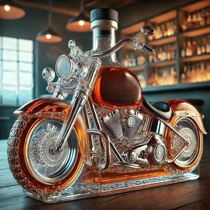🏍️ Karafa na whisky ve tvaru motorky, která oživí každý bar! 🔥