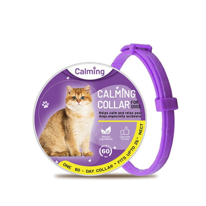 🐶🐱Voděodolný nastavitelný obojek Pacify pro uklidnění zvířat, zmírnění úzkosti a snížení stresu u psů a koček