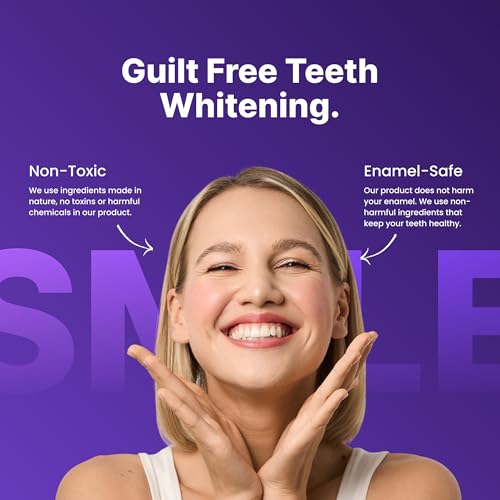 🦷Fialové bělící proužky na zuby proti zažloutnutí zubů – ústní čisticí gel pro zářivý úsměv s dlouhotrvajícím účinkem