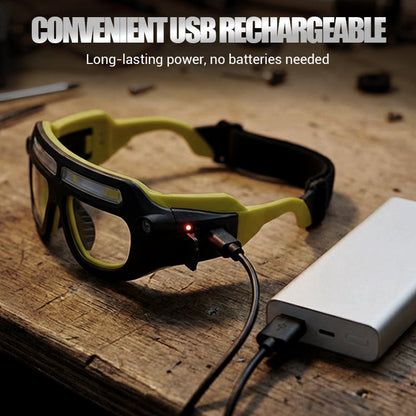 🕶️ LED čelovka na brýle 2026 s hands-free senzorem – jasné osvětlení bez volných rukou