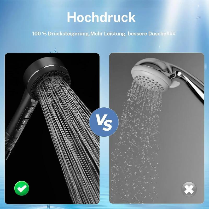 💦✨ 4-režimová sprchová hlavice s masáží a samočištěním – silný tlak