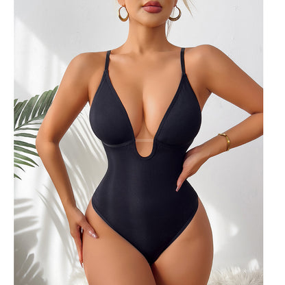 😍 Bezešvé Tvarovací Body s V Výstřihem – zploštění břicha & zvednutí zadku! 🌟