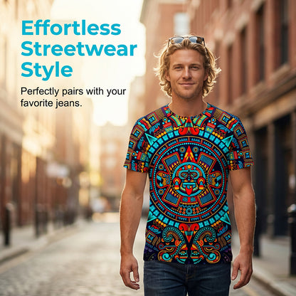 👕 Pánské tričko s výrazným kmenovým potiskem – pohodlí & streetwear styl 🐺