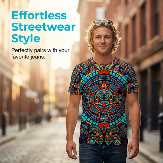 👕 Pánské tričko s výrazným kmenovým potiskem – pohodlí & streetwear styl 🐺